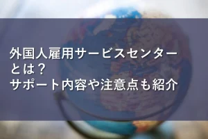 外国人雇用サービスセンターとは？サポート内容や注意点も紹介